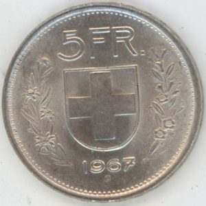 5 Francs 1967 (vz)