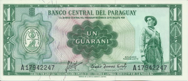 Paraguay 1 Guarani ND (1963) Neuf