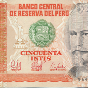 Pérou 50 Intis 1987 Neuf