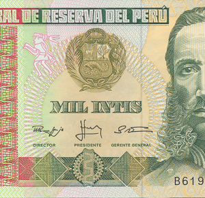 Pérou 1000 Intis 1988 Neuf