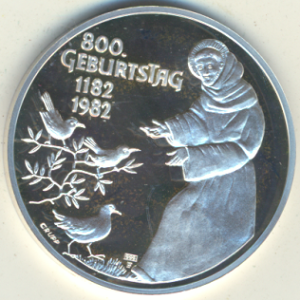 Médaille Heiliger Franziskus Von Assis en argent 999 (15gr)