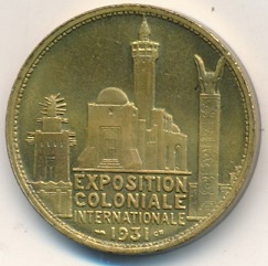 Médaille Afrique Exposition Coloniale Internationale 1931