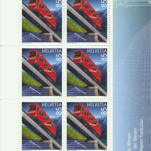 Timbres spéciaux 2010 Centenaire du funiculaire du Niesen petit feuillet de 10 timbres Neuf
