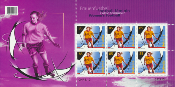 Timbres spéciaux 2007 Football féminin petit feuillet de 6 timbres Neuf