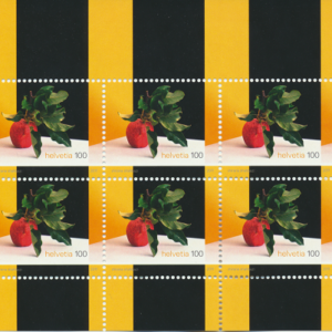 Timbres spéciaux 2011 Fruit Emission commune Liechtenstein/Suisse feuillet de 10 timbres Neuf