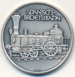 Médaille Chemin de Fer Suisse 1847-1972 en argent 0.900