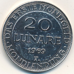 Médaille Mondlandung 20 Lunare 1969 en argent 1000