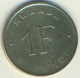 Rwanda-Burundi 1 Franc 1961 (ss)