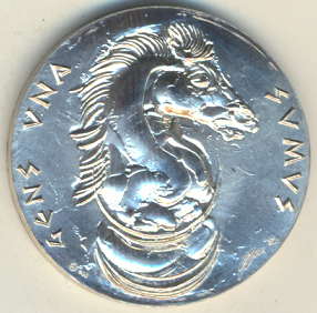 Médaille Hans Erni 1982 Jeux Olympiques d’échecs Lucerne (vz-unz) en argent