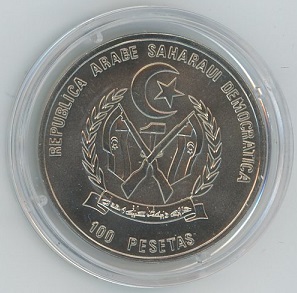 Saharawi Arab Democratic Republic 100 Pesetas 1995 "WWII British Spitfire MK II" (unz)