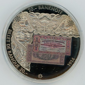 Médaille Billet de Banque Suisse (52.4gr)
