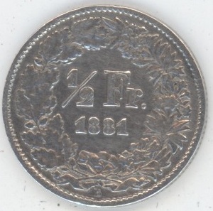 50 Centimes 1881 (s+)