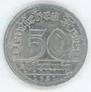 Germany Weimar 50 Reichspfennig 1921 D (ss-vz)