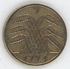 Germany Weimar 5 Rentenpfennig 1924 J (ss)
