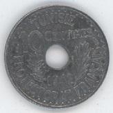 Tunisie 10 Centimes 1942 (ss)