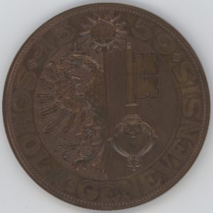 Médaille Schola Genève Université 1966 Bronze (140gr)