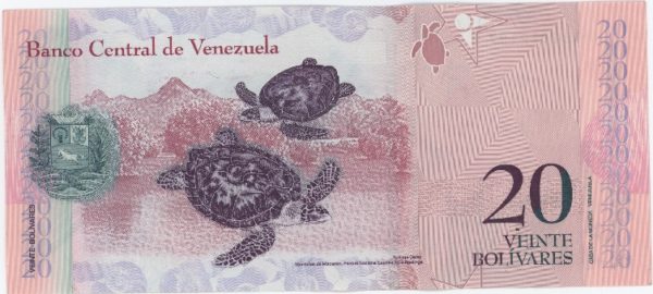 Venezuela 20 Bolivares 2014 Neuf – Image 2