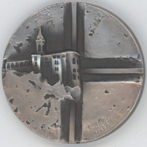 Médaille Madonna Del Sasso Orselina Locarno 1980 en argent