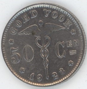 Belgique 50 Centimes 1928 FL (ss)