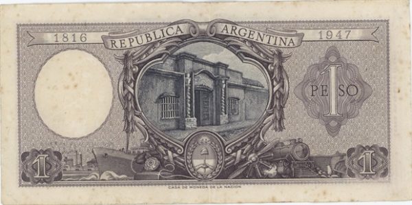 Argentina 1 Peso 1947 – Image 2