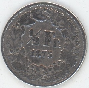 50 Centimes 1875 (s-)