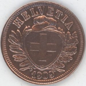 2 Centimes 1909 (unz)