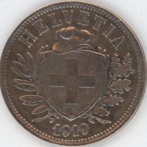 2 Centimes 1919 (ss+)