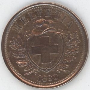 2 Centimes 1890 (-unz)