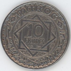 Maroc 10 Francs AH 1366 (1947) (ss)