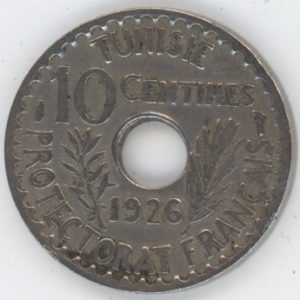 Tunisie 10 Centimes 1926 (ss)