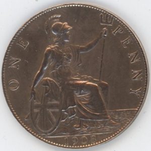 Grande-Bretagne Penny 1908 Edward VII (ss)