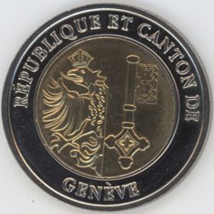 Médaille Genève Jeton Locaux 1 Sablier AN 2000 (ss-vz)