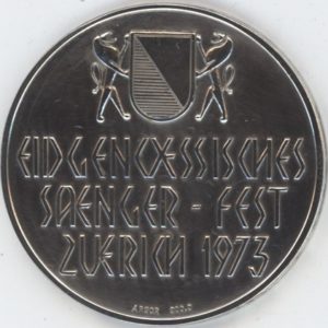 Médaille Eidg. Sanger Fest Zurich 1973 en argent