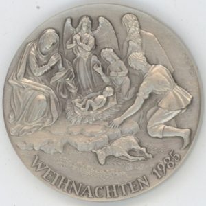 Médaille Nöel Weihnachten 1985 (unz) en argent