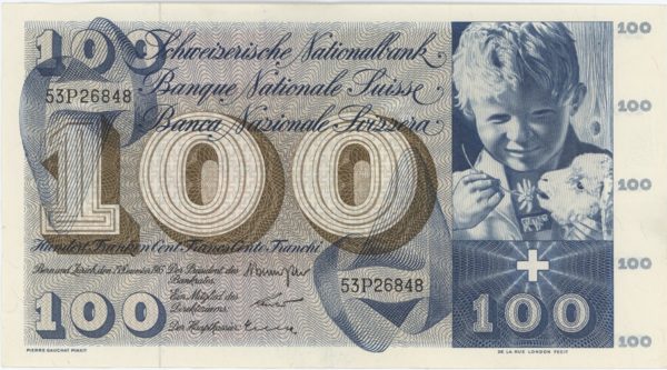 100 Francs 1965 St. Martin