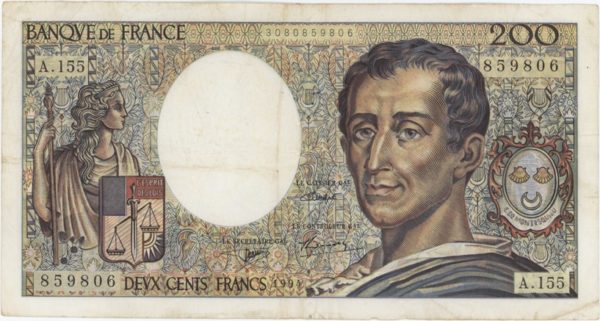 France 200 Francs 1994 Montesquieu