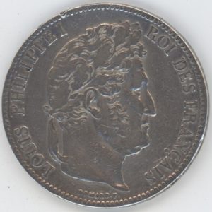 France 5 Francs 1835 BB Louis Philippe I (s-ss) en argent