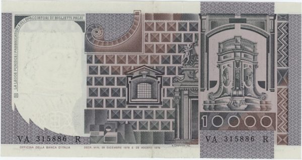 10000 Lire 1978 del Castagno – Image 2