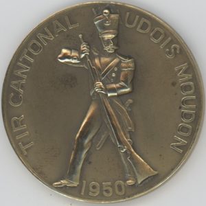 Médaille de Tir Cantonal Vaudois Moudon 1950 (ss-vz)