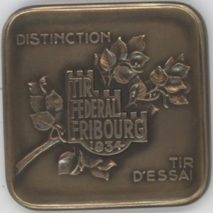 Médaille de Tir Fédéral Fribourg 1934 (vz-unz)