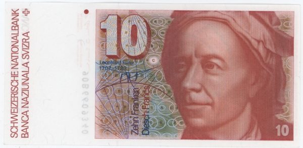 10 Francs 1990 (Leonhard Euler) Neuf