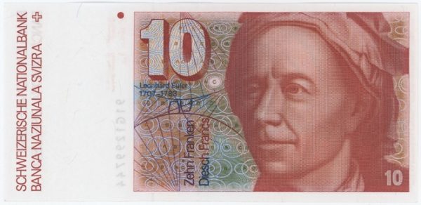 10 Francs 1991 (Leonhard Euler) Neuf