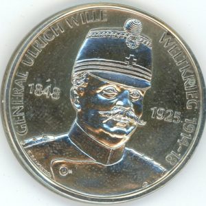 Médaille Génère Ulrich Wille 1848-1925 (vz-unz) en argent