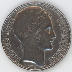 France 20 Francs 1929 Turin (ss+) en argent