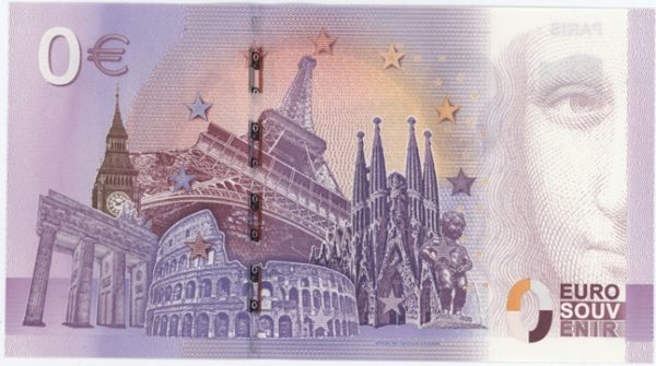 0 Euro Souvenir France Paris (Quatre Monument) 2017-4 Neuf – Image 2