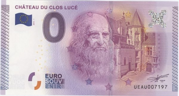 0 Euro Souvenir France Château du Clos Lucé 2015-1 Neuf