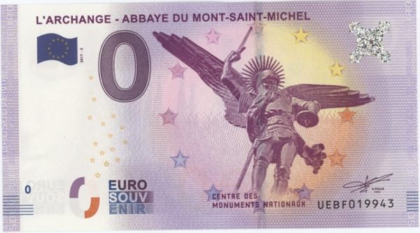 0 Euro Souvenir France L'Archange Abbaye du Mont-Saint-Michel 2017-2 Neuf