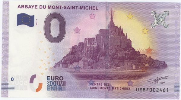 0 Euro Souvenir France Abbaye du Mont-Saint-Michel 2017-3 Neuf