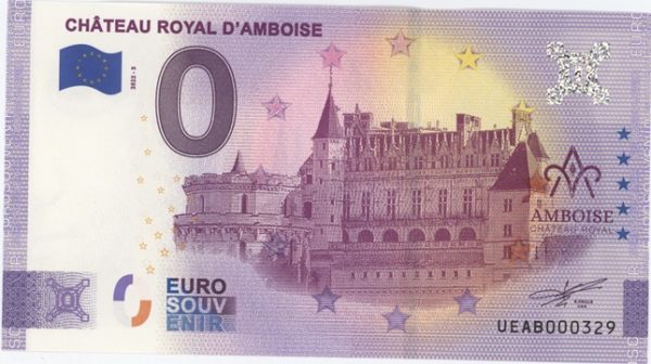 0 Euro Souvenir France Château Royal d'Ambroise 2022-3 Neuf