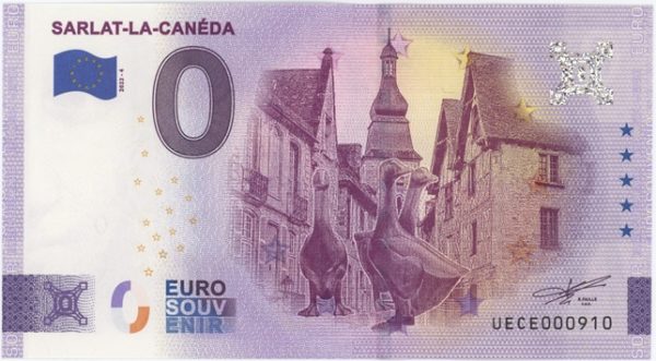 0 Euro Souvenir France Sarlat La Canéda 2022-4 Neuf